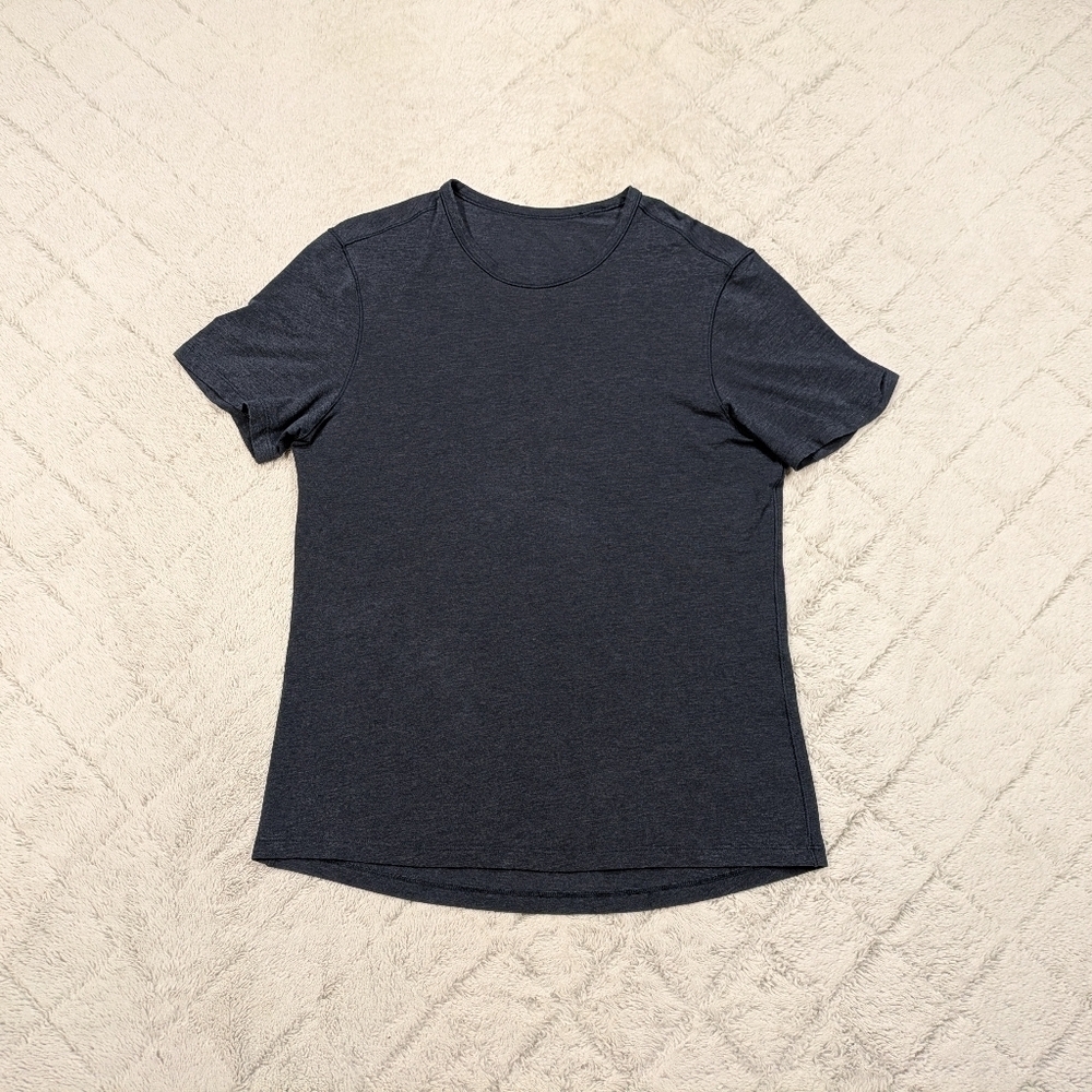 Lululemon Shirt Men's M Blue Navy Heather 5 Year Basic Tee Pima Cotton